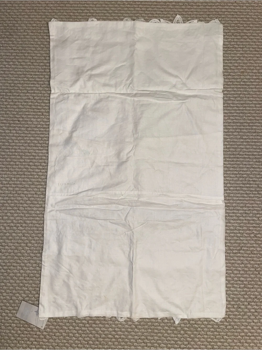 New Paper White King Size Hand Embroidery White Pillow Sham Case set of 2